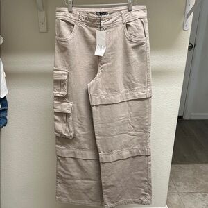 Zara Men's Beige Cargo Pants